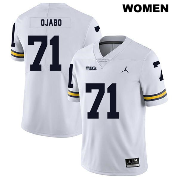 Women's NCAA Michigan Wolverines David Ojabo #71 White Jordan Brand Authentic Stitched Legend Football College Jersey NP25M84ZR
